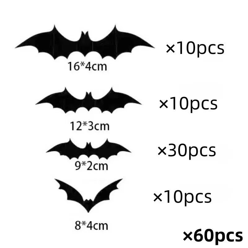 3D PVC Bat Wall Stickers