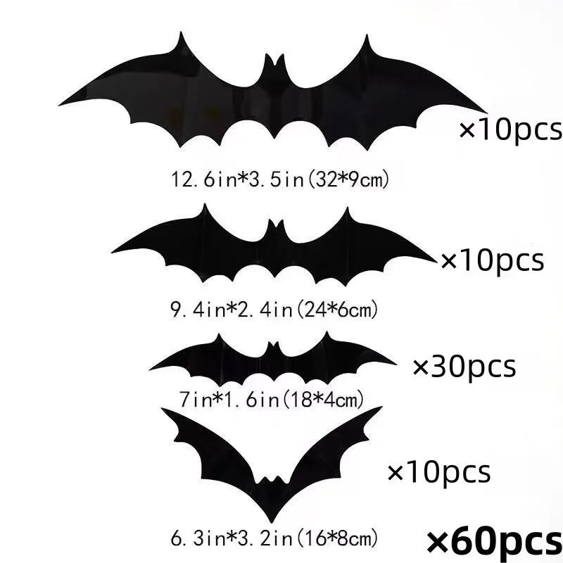 3D PVC Bat Wall Stickers