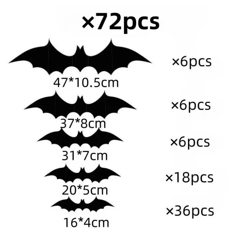 3D PVC Bat Wall Stickers