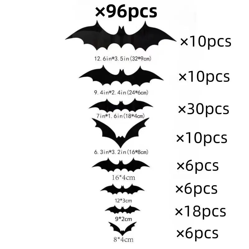 3D PVC Bat Wall Stickers