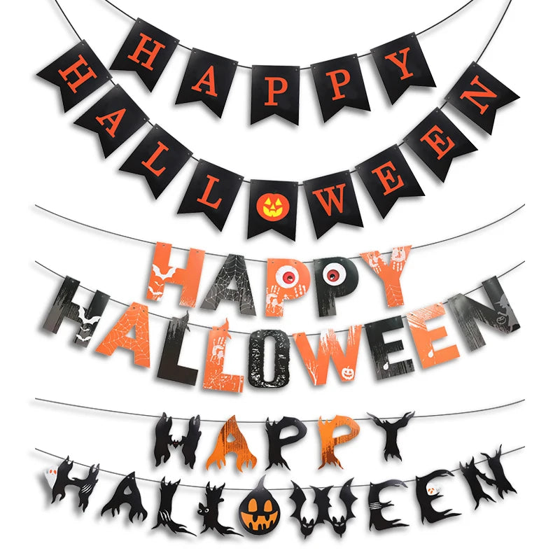 Halloween Party Banner Garland
