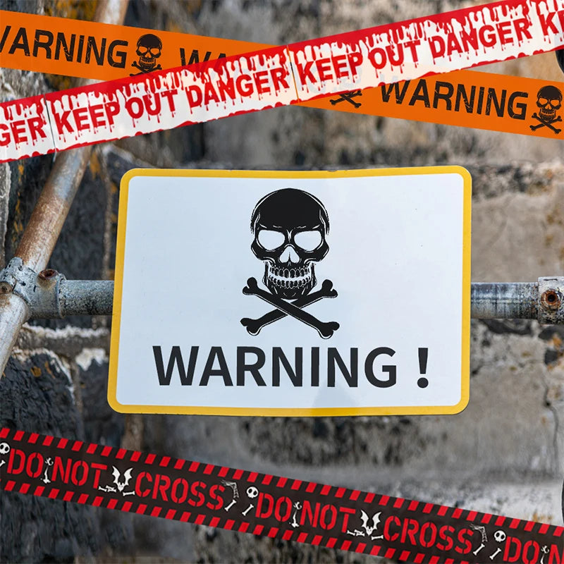 Skull Head Warning Tape