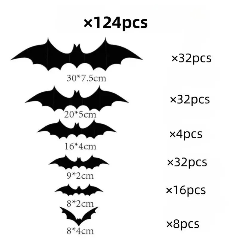 3D PVC Bat Wall Stickers