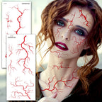 Red Lightning Tattoo Stickers
