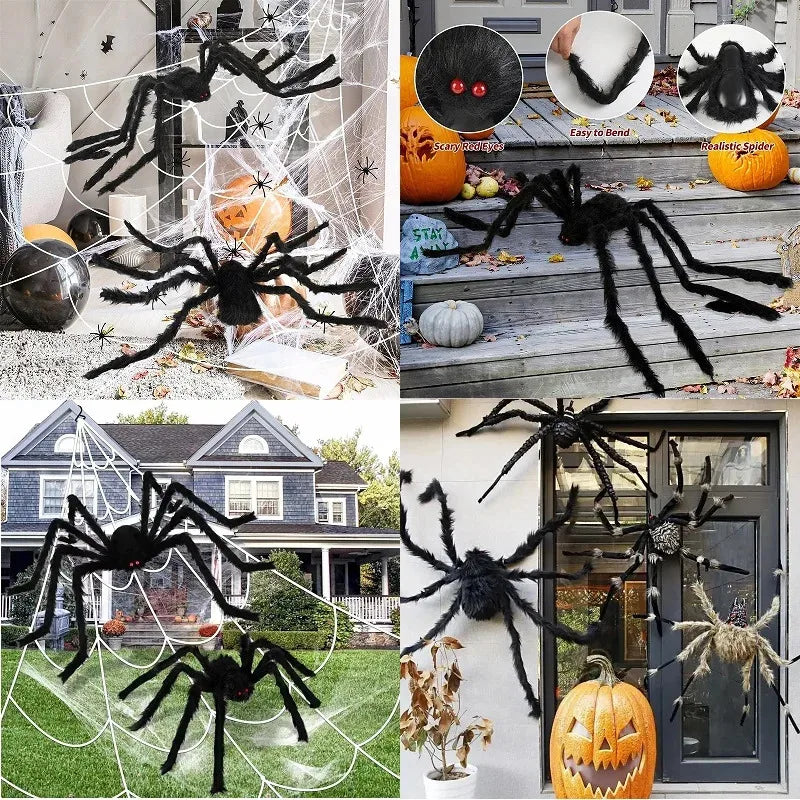 Giant Plush Halloween Spiders