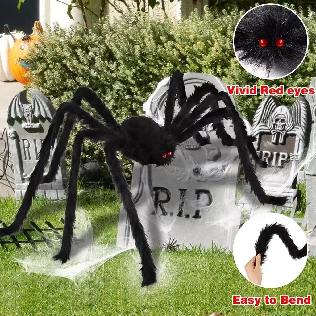 Giant Plush Halloween Spiders