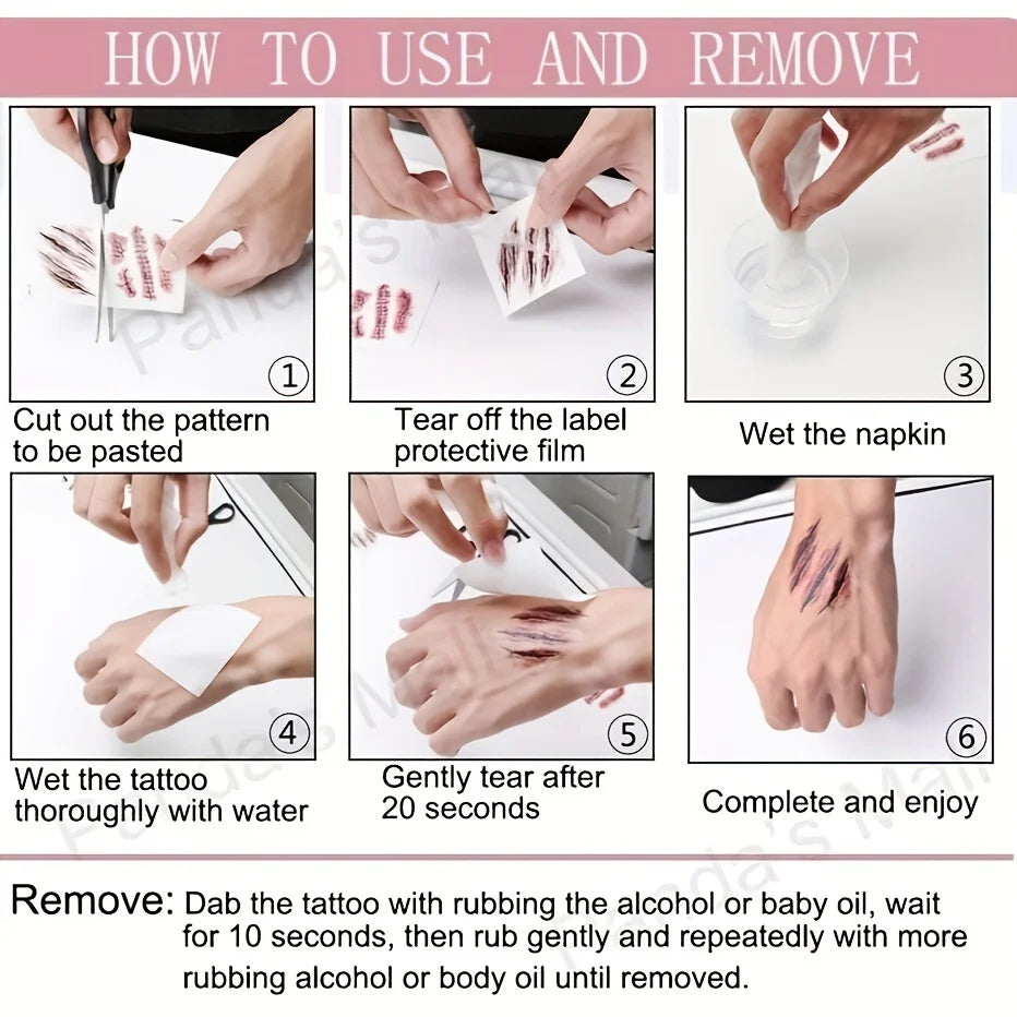 Realistic Scar Tattoo Stickers