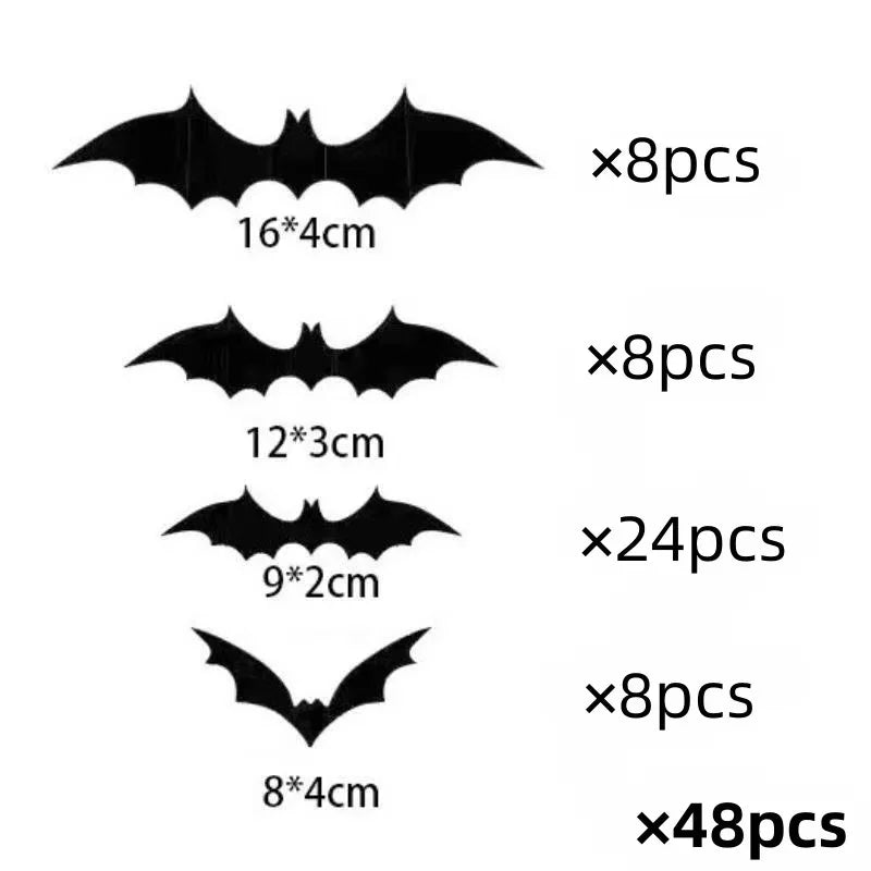 3D PVC Bat Wall Stickers