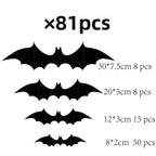 3D PVC Bat Wall Stickers