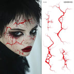Red Lightning Tattoo Stickers