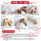 Red Lightning Tattoo Stickers