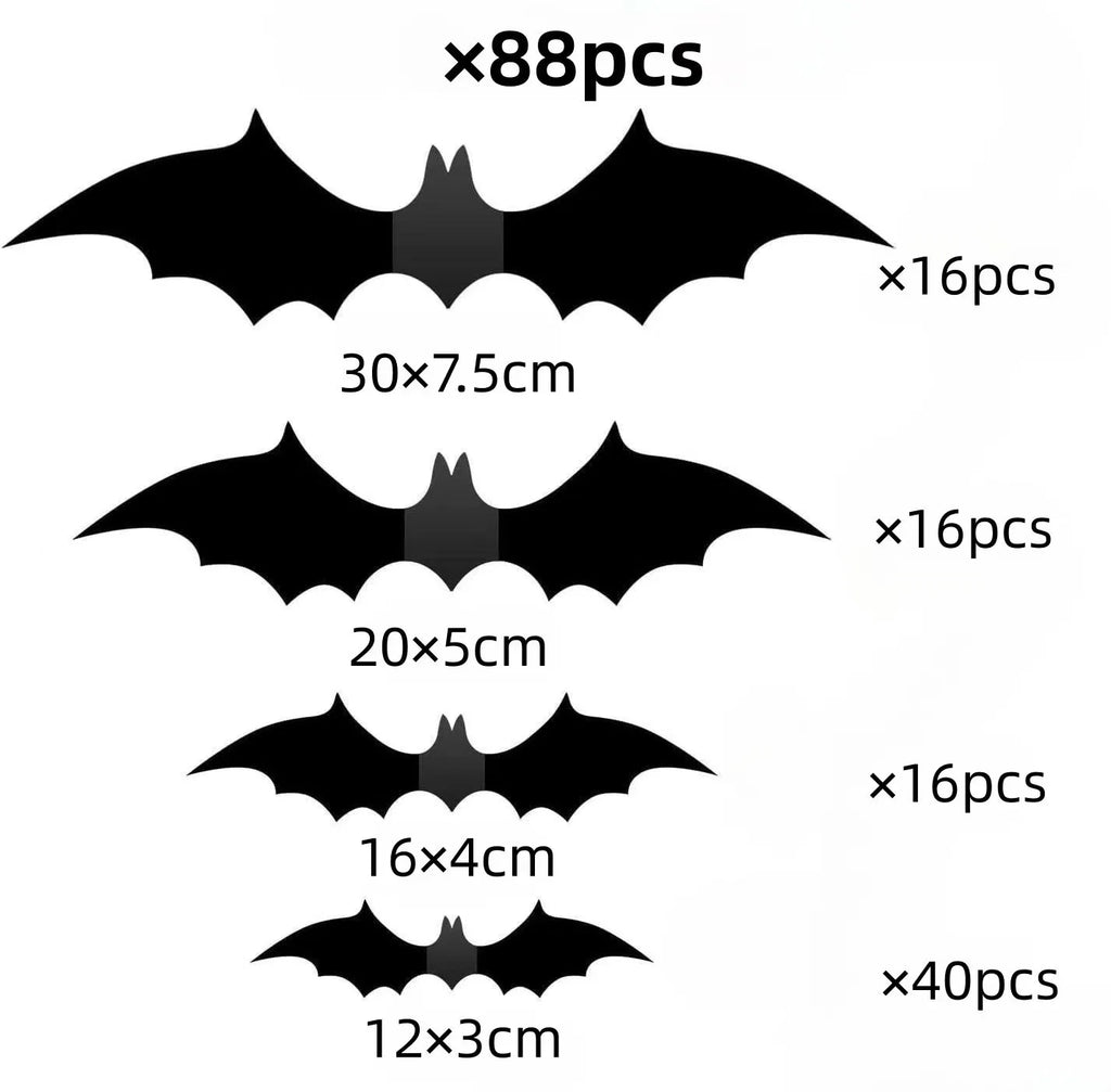 3D PVC Bat Wall Stickers