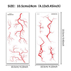 Red Lightning Tattoo Stickers